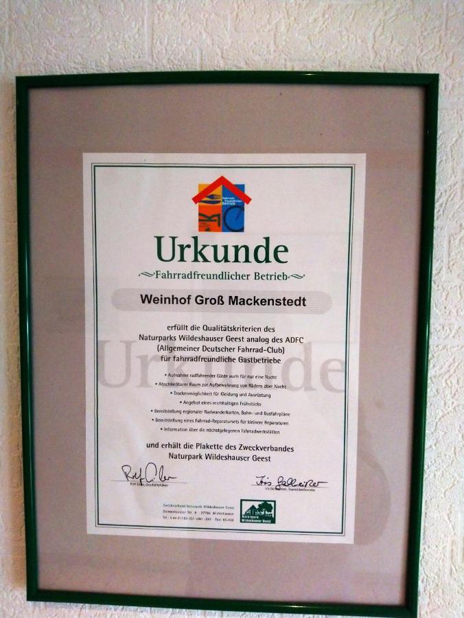 Hotel Weinhof Gross Mackenstedt Stuhr Ngoại thất bức ảnh